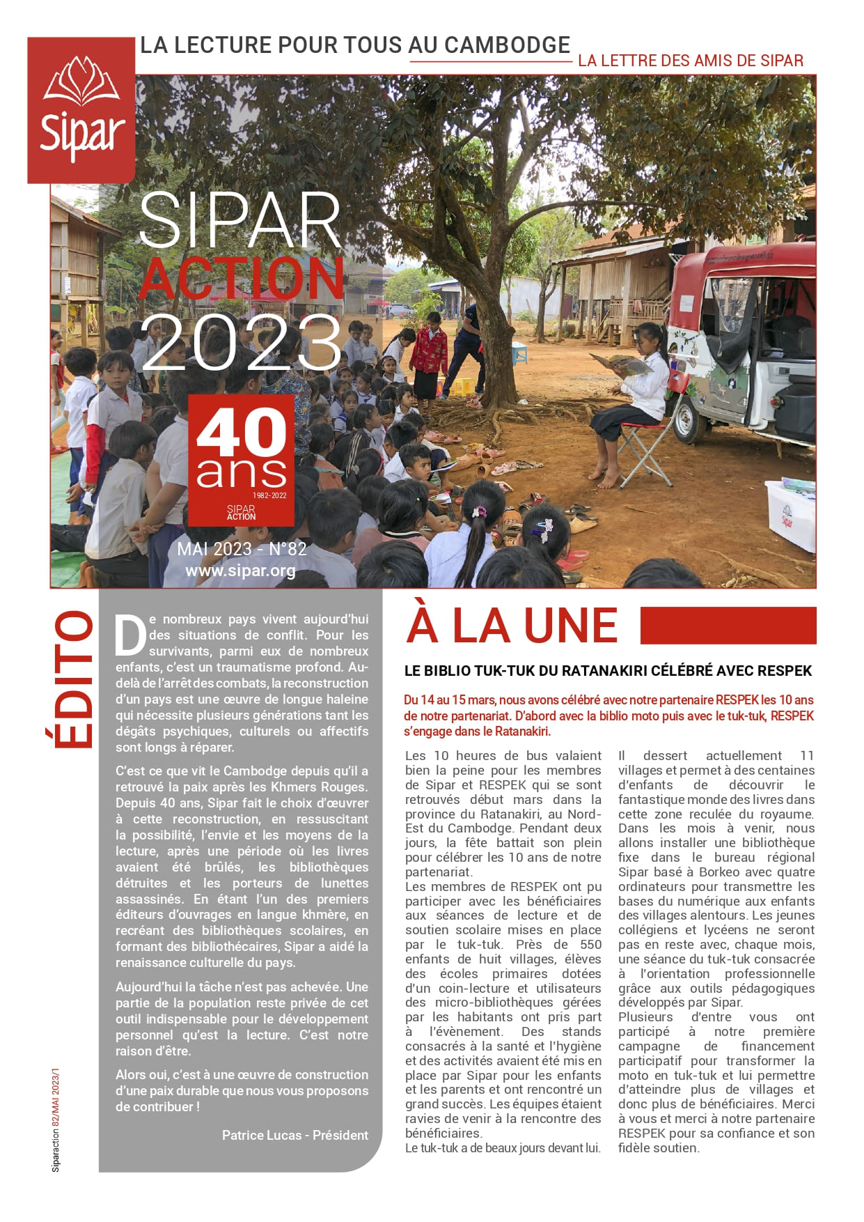 Journal Sipar Action 82 mai 2023